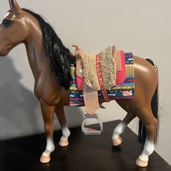 Our Generation by Battat 20” Brown Horse and Stable For 18” Dolls