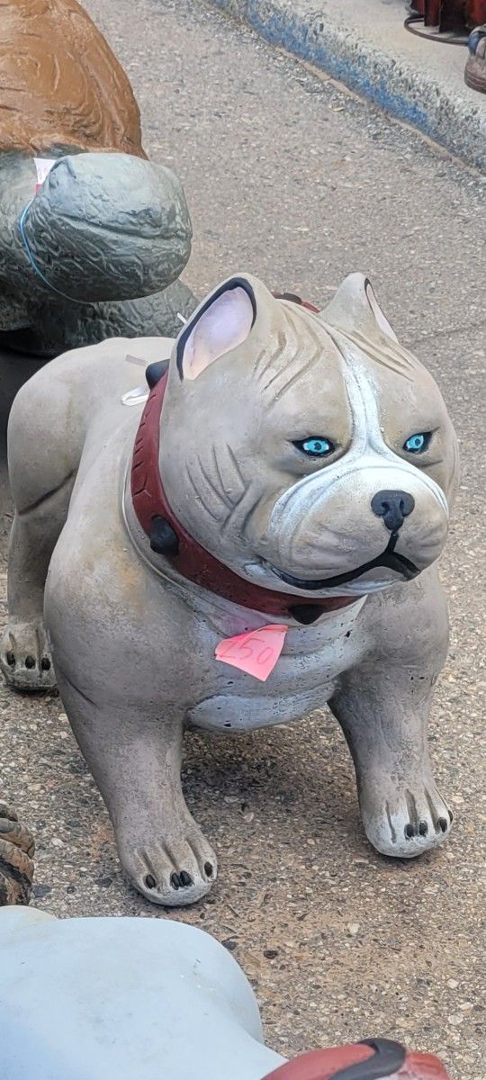 cement pitbull dog for house decoration