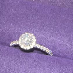 14k White Gold .5 Real Diamonds 