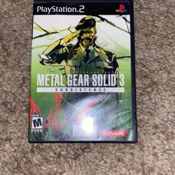 Metal Gear Solid 3 PlayStation2 Ps2 