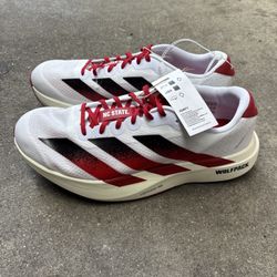 Adidas Adizero Evo SL Men's Size 10.5 NC State White Red Running Shoes (JQ4571)