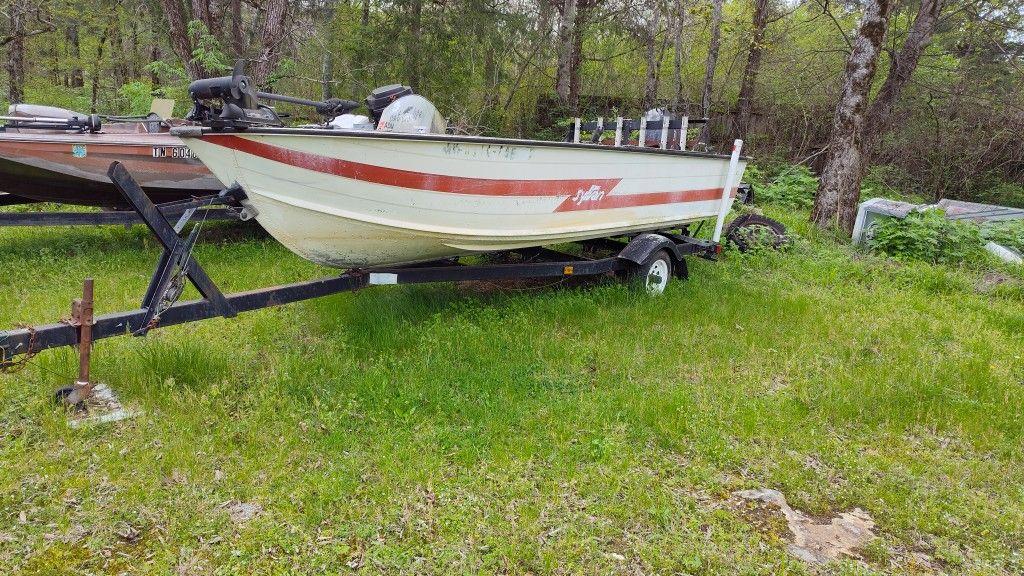 16ft Aluminum Hull Sylvan Boat 75hp