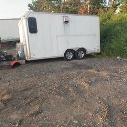 Enclosed trailer for storage or concession