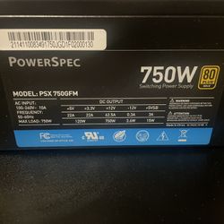 750W PowerSpec Power Supply 
