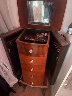 Antique Jewelry Armoire 