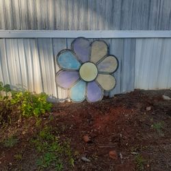 Large Wooden Flower Sign