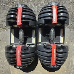 Pair Of Bowflex Dumbbells 52.5 Lbs 