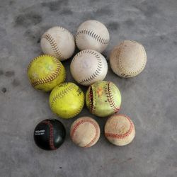4 Large 3 Med 3 Small Baseball Balls