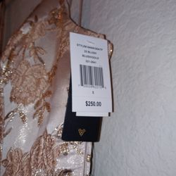 Blush/gold Prom Dress