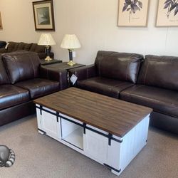 Ashley Chocolate Living Room Set Sofa and Loveseat With İnterest Free Payment Options Moreles