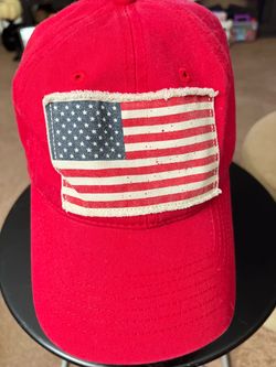 USA Flag Hat Baseball Cap Strapback Adjustable Red
