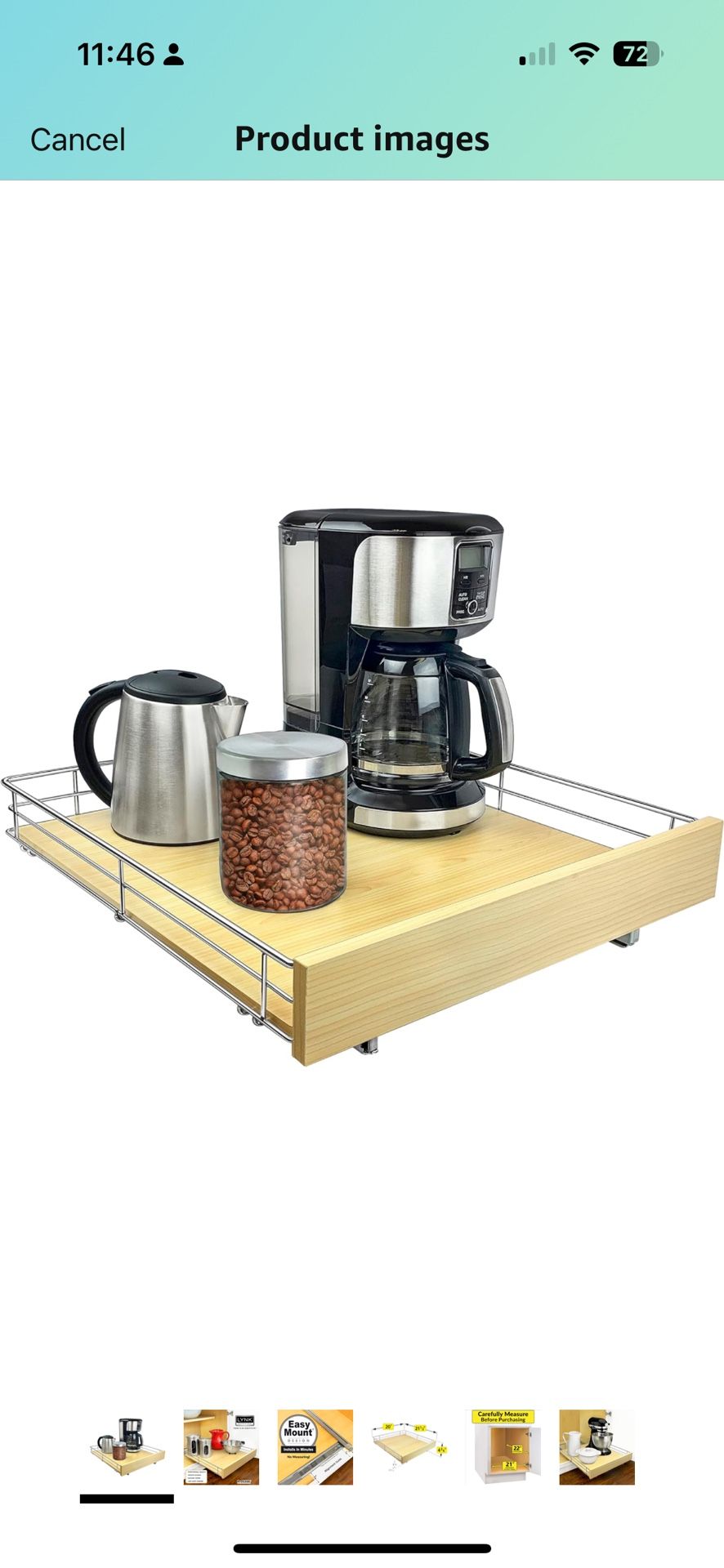 LYNK PROFESSIONAL® SELECT™ Pull Out Cabinet Organizer, 20" x 21" Slide Out Drawers for Kitchen Cabinets - Sliding Pull-Out Pantry Shelves - Home Shelf