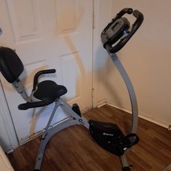 Tv, Glass Tv Stand  Stationary Bike And A Gazelle