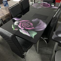 Dining Table With 6 Chairs - Delivery And Financing Available 