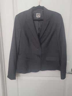 Women's Charcoal Grey Vented Annie Klein  Tailored Blazer Sz 10