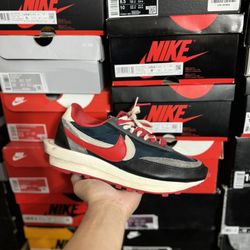 Nike LD Waffle Sacai Undercover Midnight Spruce University Red size 8.5 USED But Clean