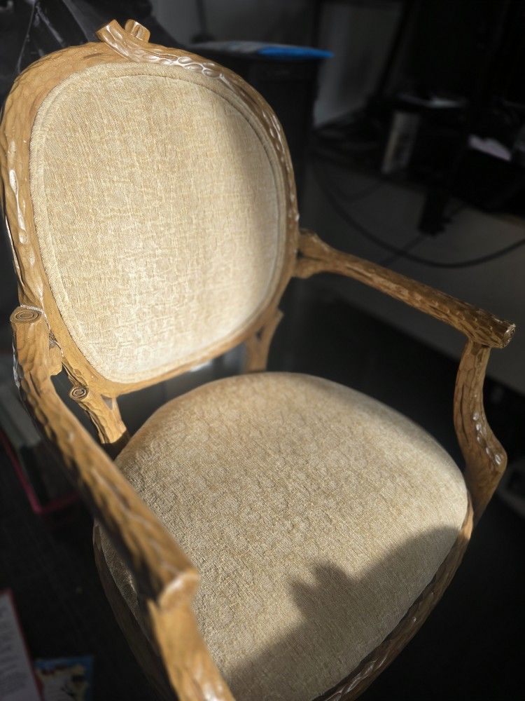 Set Of 4 - 1980s Vintage Faux Bois Chairs