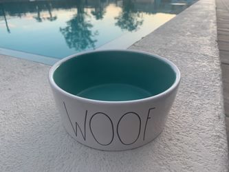  Rae Dunn WOOF Dog Bowl 