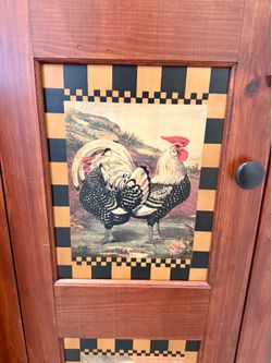Rooster Theme Accent Cabinet