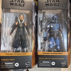 Star Wars The Black Series Action Figures Death watch And Ashoka Tano 