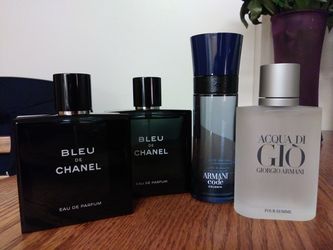 CHANEL BLEU PARFUM POUR HOMME NEW 2018 VERSION GOLD LETTERS AND CHANEL BLEU  AFTERSHAVE LOTION GIFT SET for Sale in San Diego, CA - OfferUp