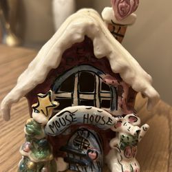 Heather goldminc candle house - Mouse House christmas candle holder