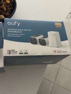 Eufy security camera and palm reading doorbell