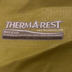 Thermarest Sleeping Pad, Yellow, For Backpacking And Camping 