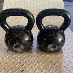 Pair (2) Of Muscle Driver Black Series 24 KG /  53 LB Kettle Bell / Kettlebell