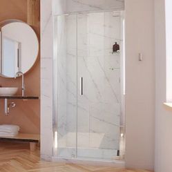 *Brand New* DreamLine Elegance Chrome 40.5"-42.5" W x 72" H Frameless Clear Glass Shower Door
