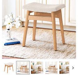 LUE BONA Christine Series 13" Saddle Vanity Stool