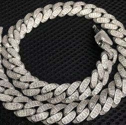 Heavy Silver Baguettes Necklace