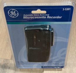 GE  Microcassette Handheld Voice Activated Recorder 3-5381 Brand New