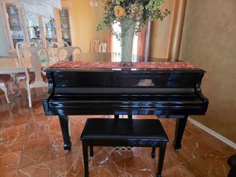 Black Lacquer digital player Baby Grand Piano with Bench