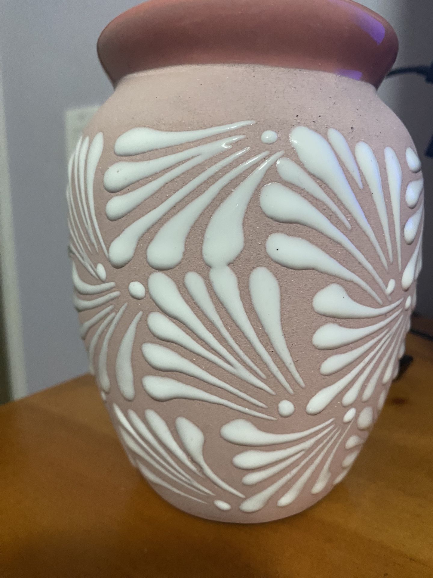 Mexican Talavera Pink Vase