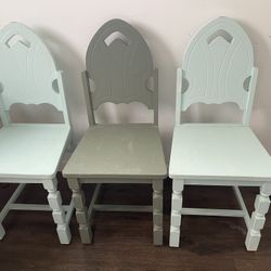 Old Restored Wooden Chairs 