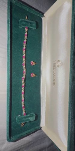 Matching gold 10k bracelet and 14k earrings