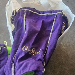 Crown royal bags.