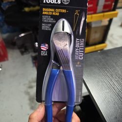 Klein Tools
Diagonal Cutting Pliers, Angled Head, 8-Inch