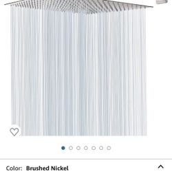 HarJue Shower Head with Extension Arm, High Pressure Square Shower Head with ShowerArm, Stainless Steel Rainfall Showerhead-Waterfall Full Body Covera