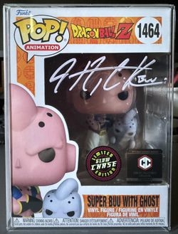 Funko Pop Super Buu with Ghost Dragon Ball Z Signed Glow Chase Vaulted