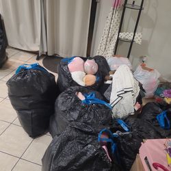 Clothes shoes kids all mixed