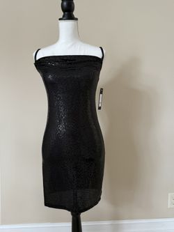 Cowl Sequin Mini Dress