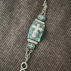 Turquoise Cross Bracelet 