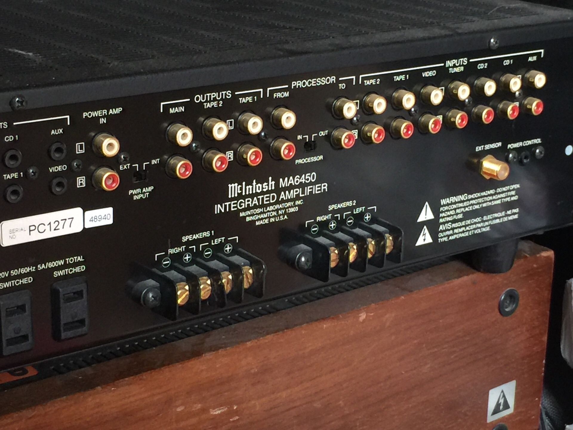 McIntosh MA6450 integrated amplifier