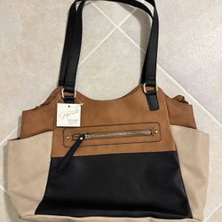 NWT Jaclyn Smith Kmart Bag Purse Tote Faux Leather 