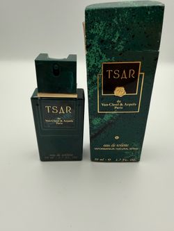 Vintage TSAR de Van Cleef & Arpels Eau De Toilette 50ml 1.7 Fl.Oz Natural Spray, Rare Discontinued French Cologne For Men, Full Bottle With Box