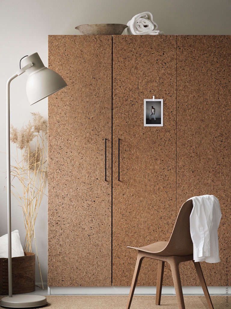 IKEA Forsand Doors With Hinges In Kirkenes Cork Wood (2 Doors)
