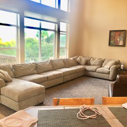 Custom Made Large Microfiber Sectional Couch