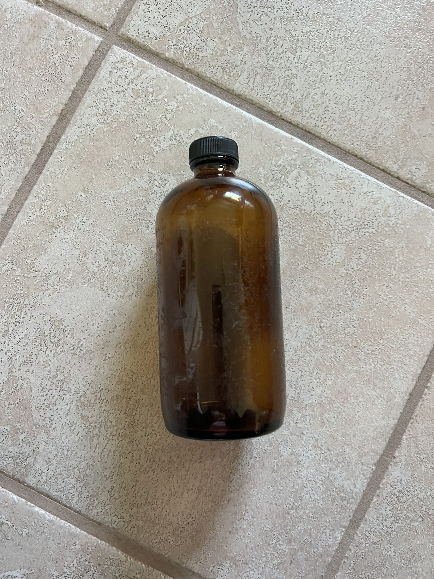 16oz Glass Amber Bottle
